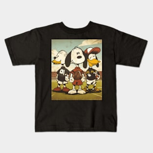 Battle Of Icons: Snoopy Vs Cleveland Indians Logo Kids T-Shirt